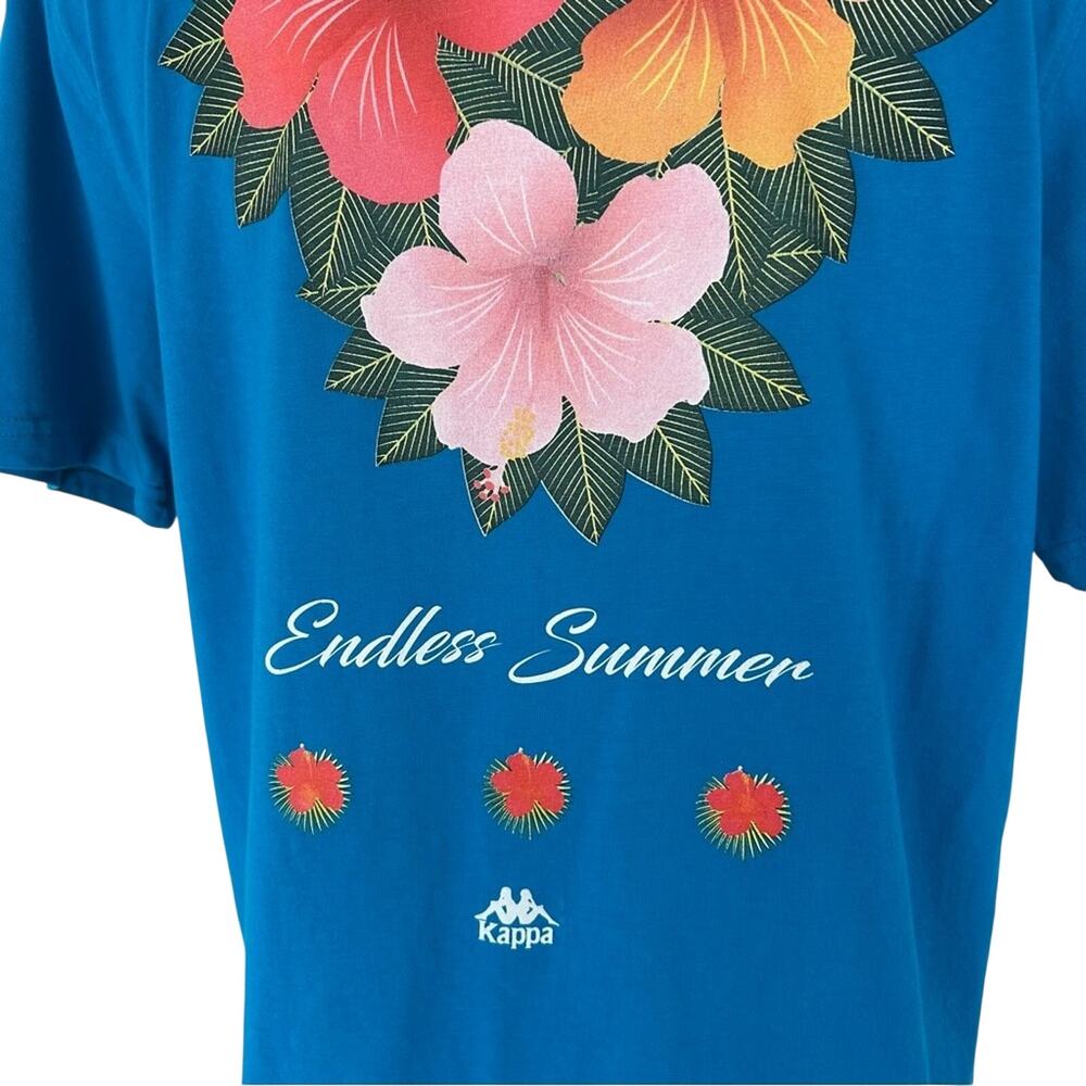 Kappa T-shirt Endless Summer Tropical Flower Hibiscus Sporty Tee - Picture 5 of 8